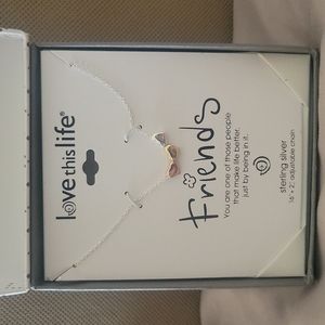 **NEW** Love this life "Friends" Tri-Tone Heart Necklace